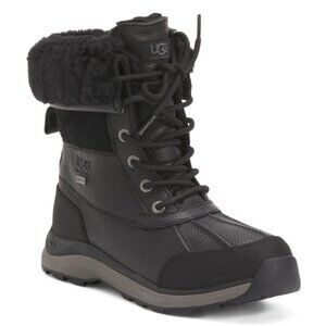 New UGG Women's ADIRONDACK III Leather Winter Waterproof Boots BLACK‎